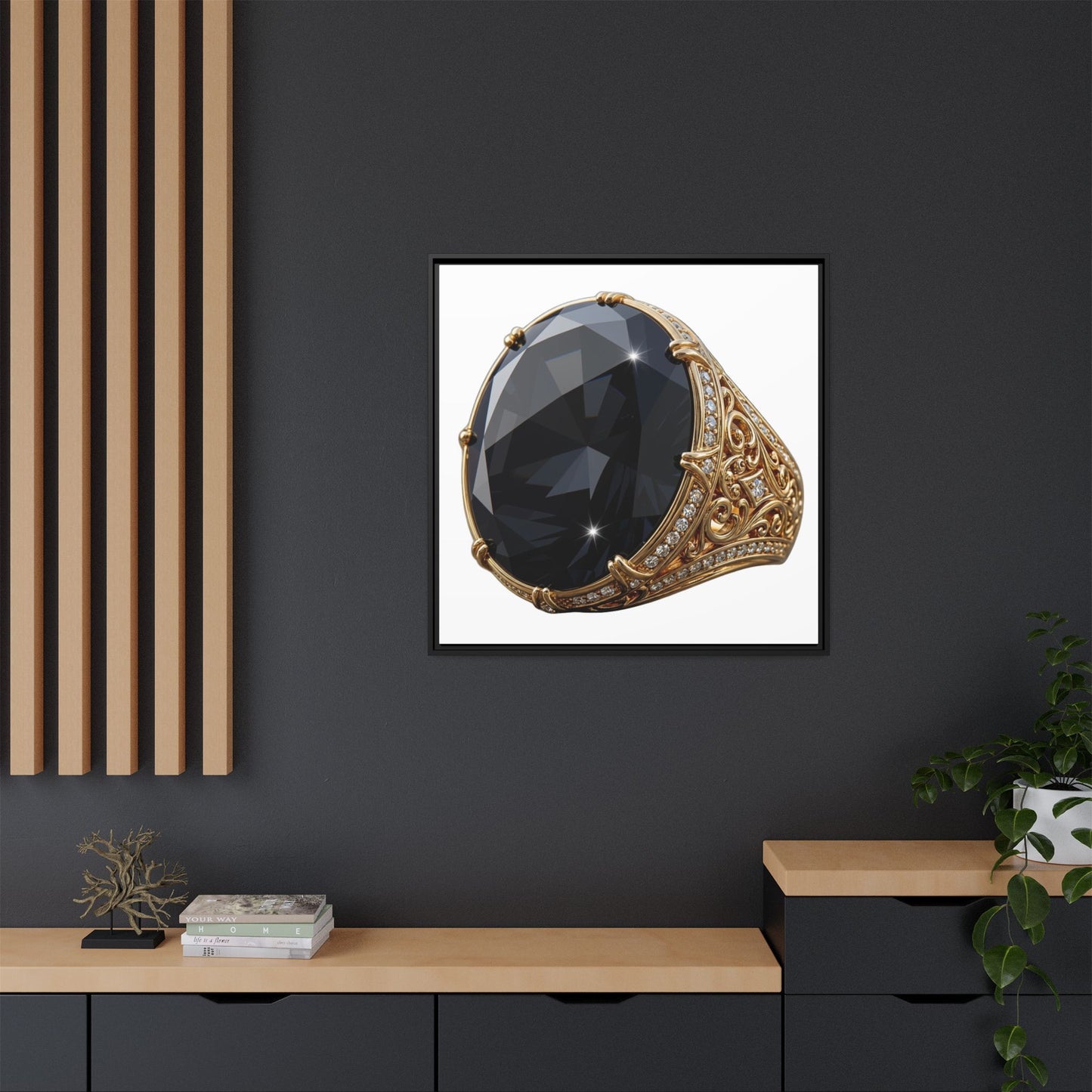 Black Diamond Minimal Glow Canvas