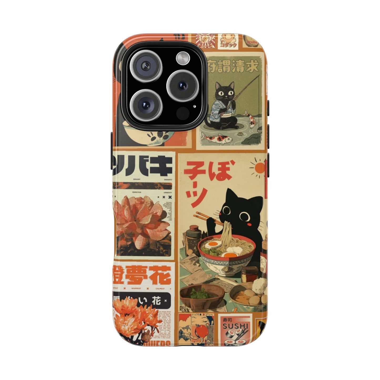 Retro Cat Collage Apple Phone Case