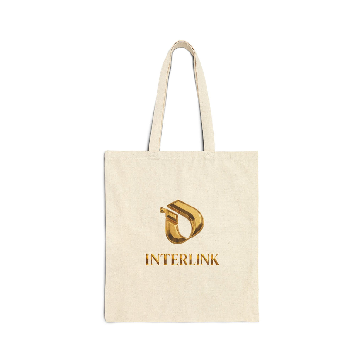 Heavy Canvas Tote with Interlink Gilded Crest
