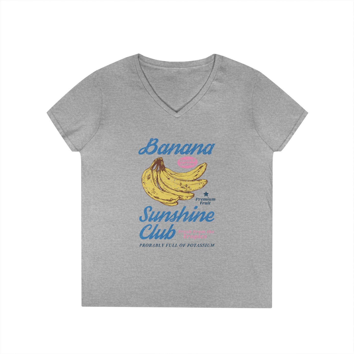Banana Sunshine Club Women's V-Neck Tee