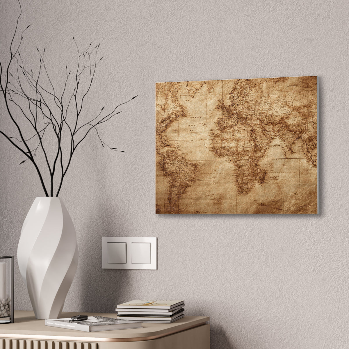Heritage World Map Canvas Print