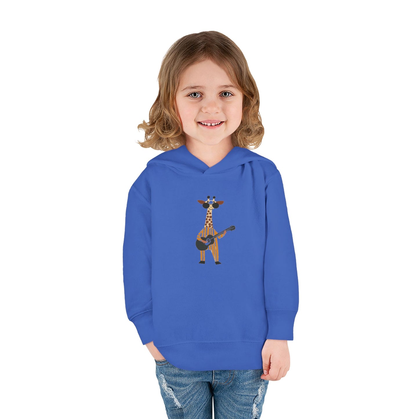 Guitar-Playing Giraffe Toddler Hoodie