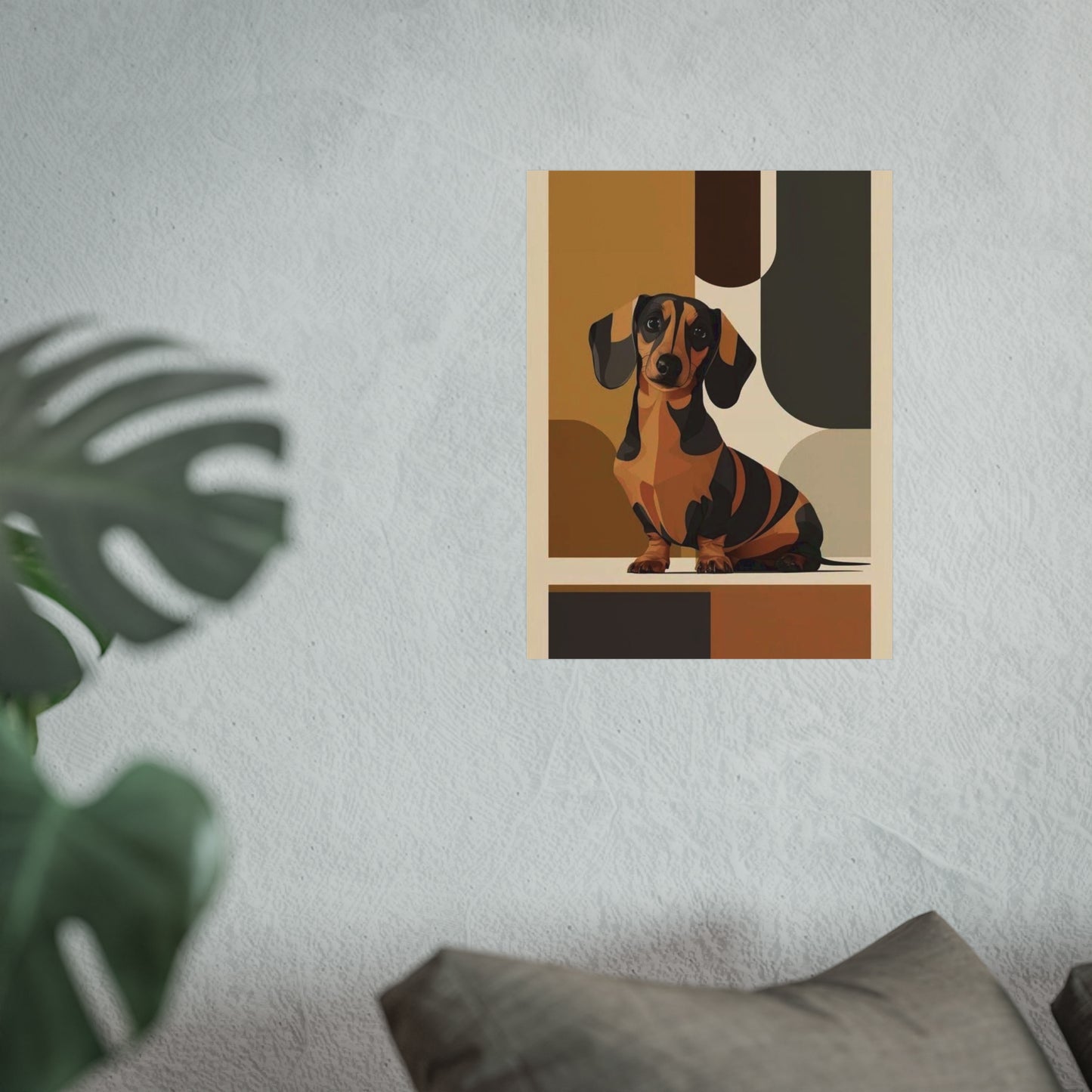 Dachshund Geometry Poster