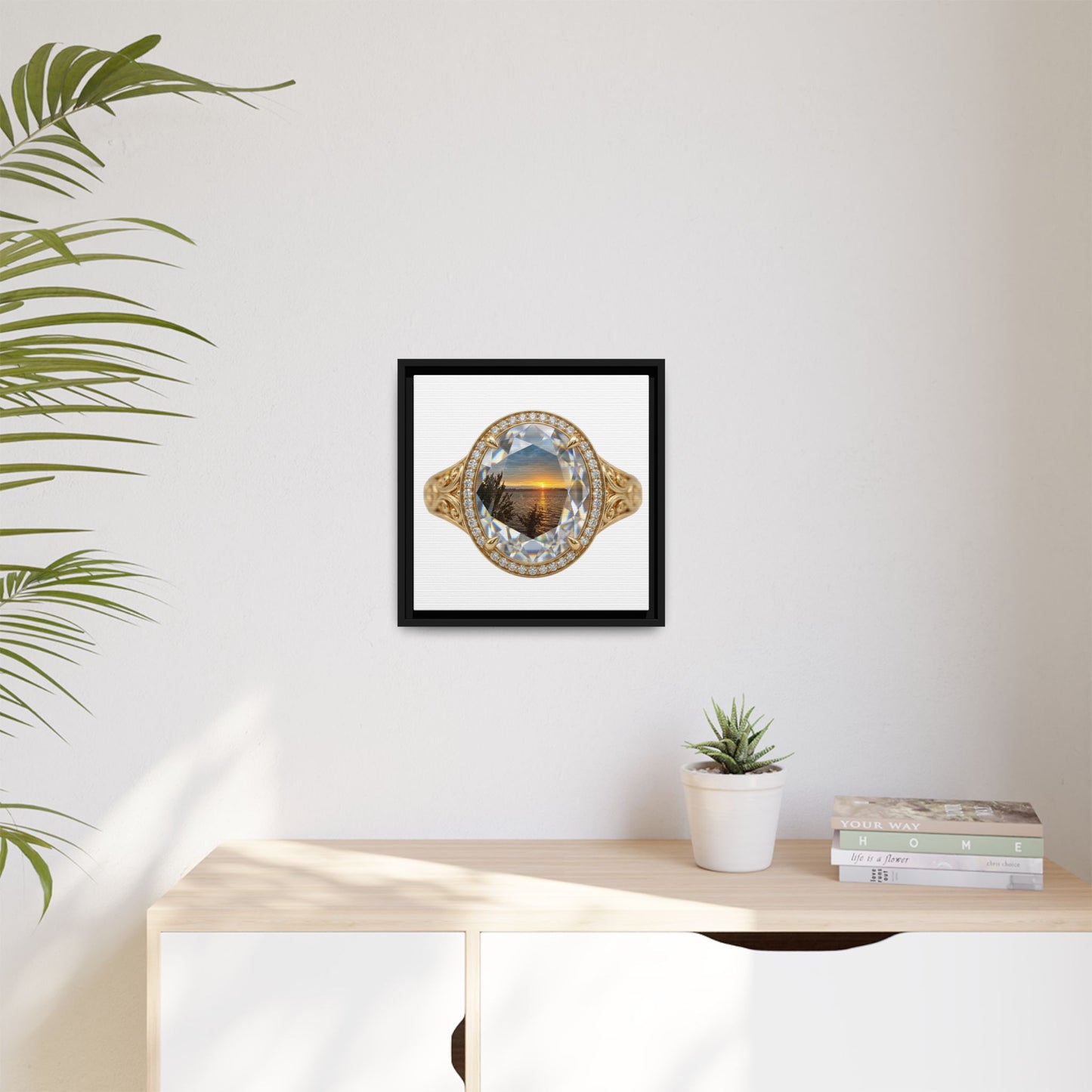 Mountain Lake Sunset Signet Canvas