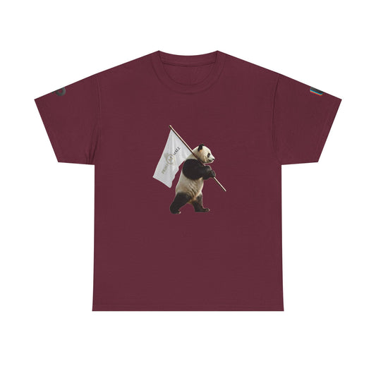 Marching Panda with Banner Unisex Tee