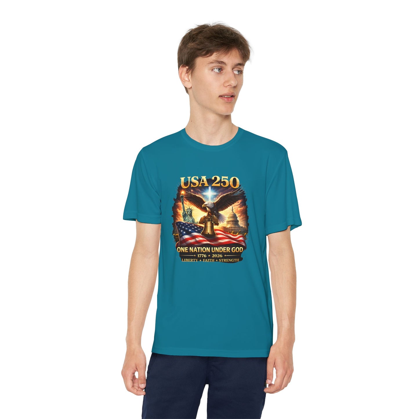 USA 250 Youth Patriotic Graphic Tee