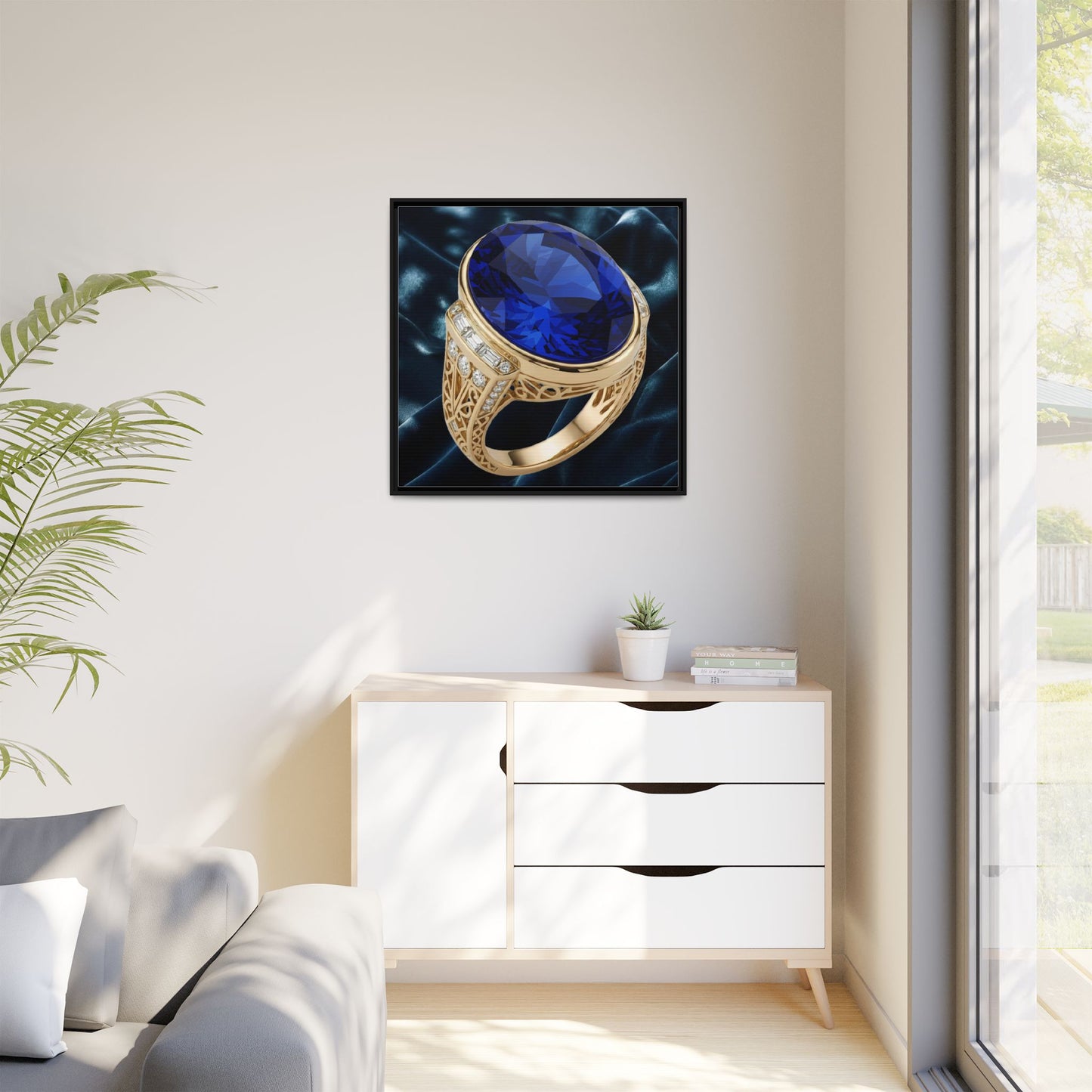 Midnight Sapphire Velvet Canvas