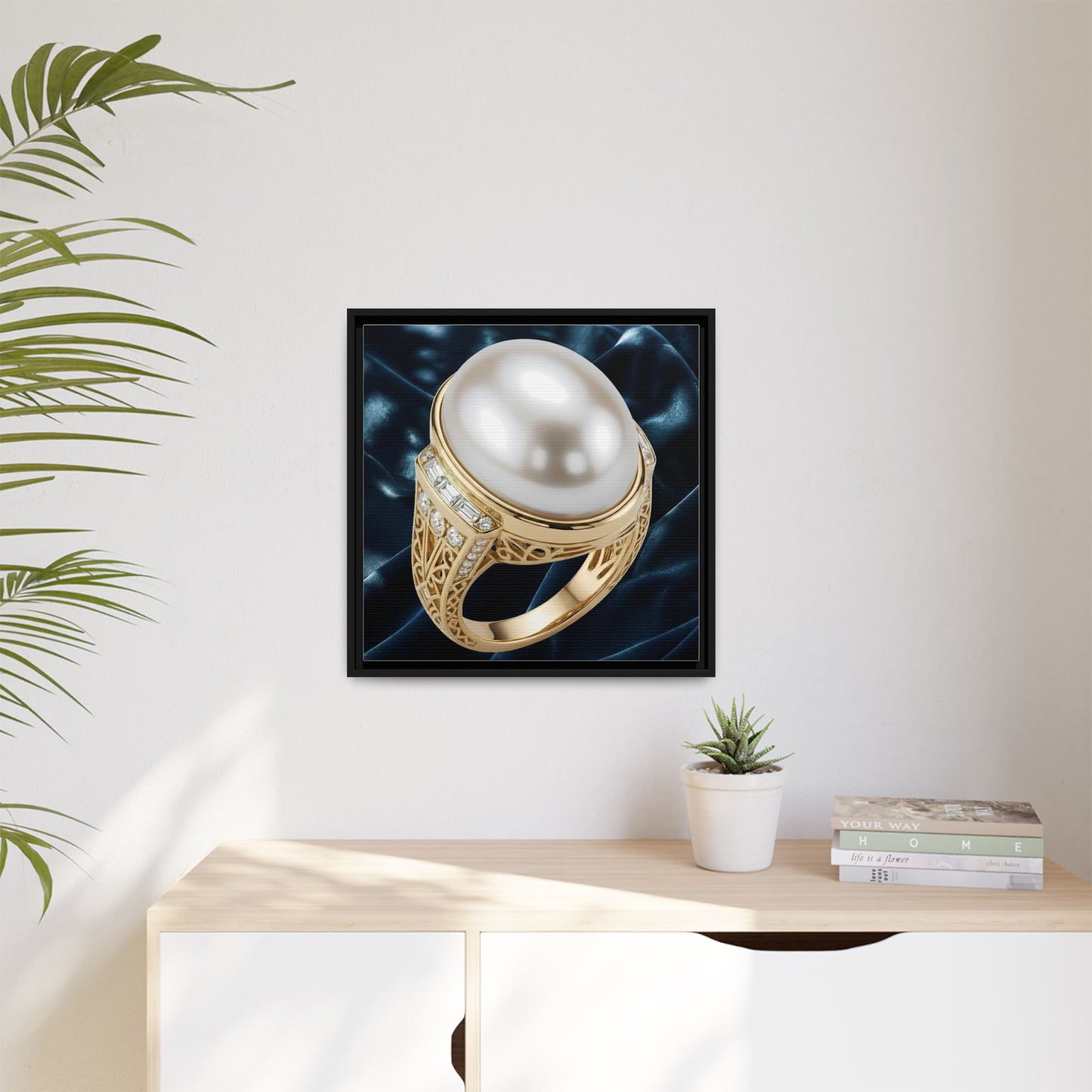 Ivory Pearl Statement Canvas