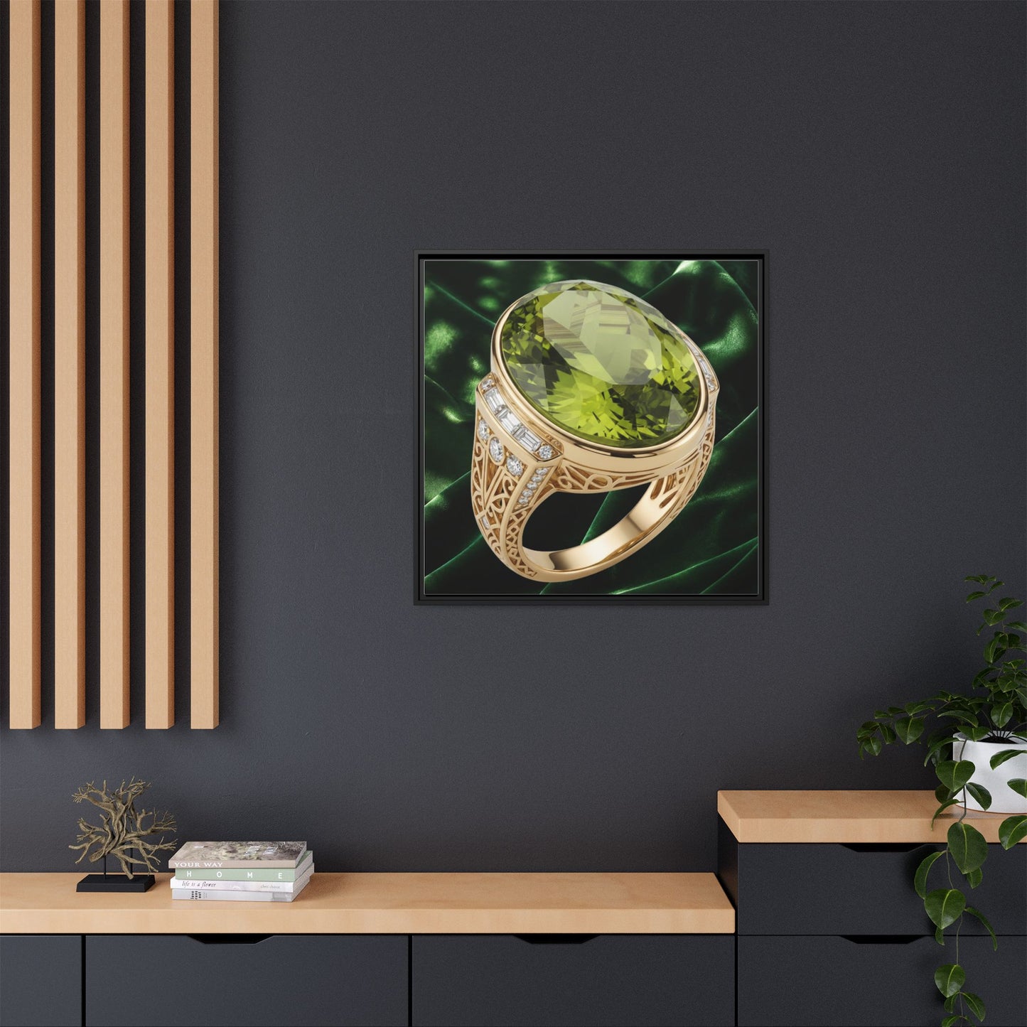 Peridot Verdant Glow Ring Canvas