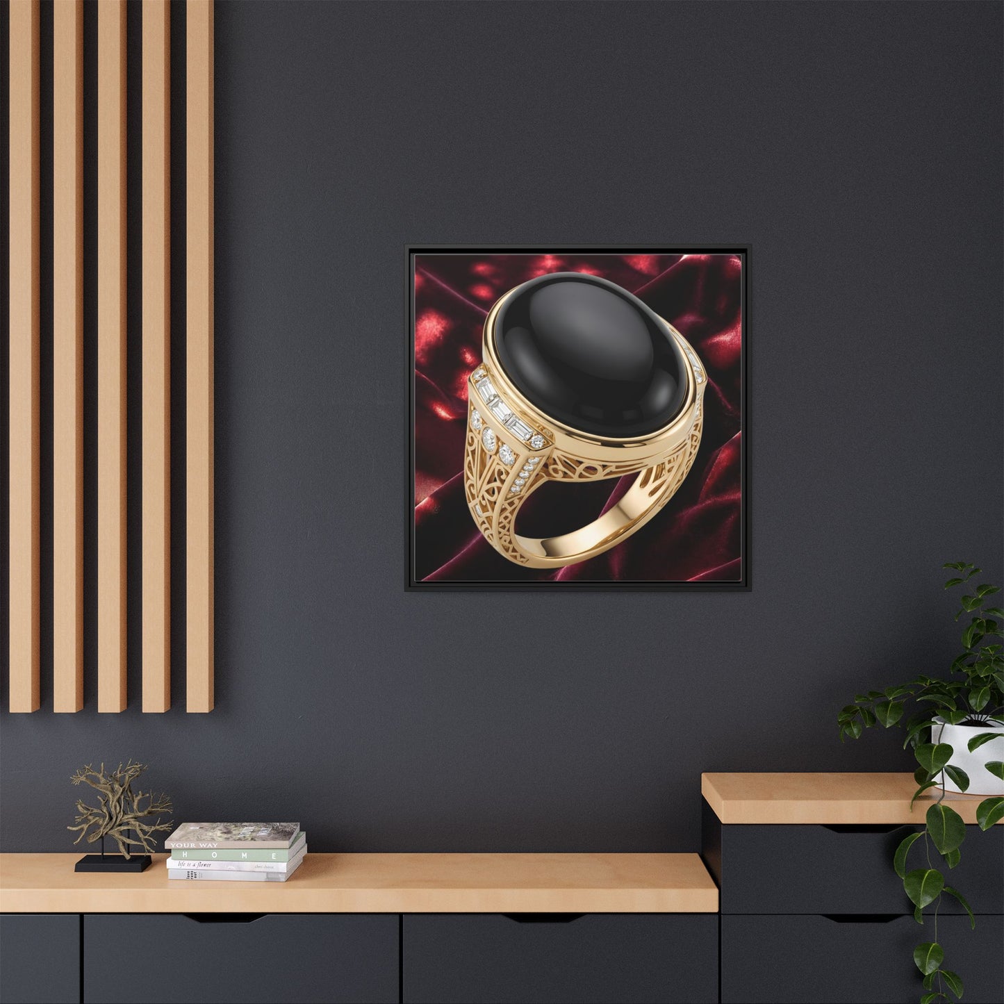 Obsidian Cabochon Canvas