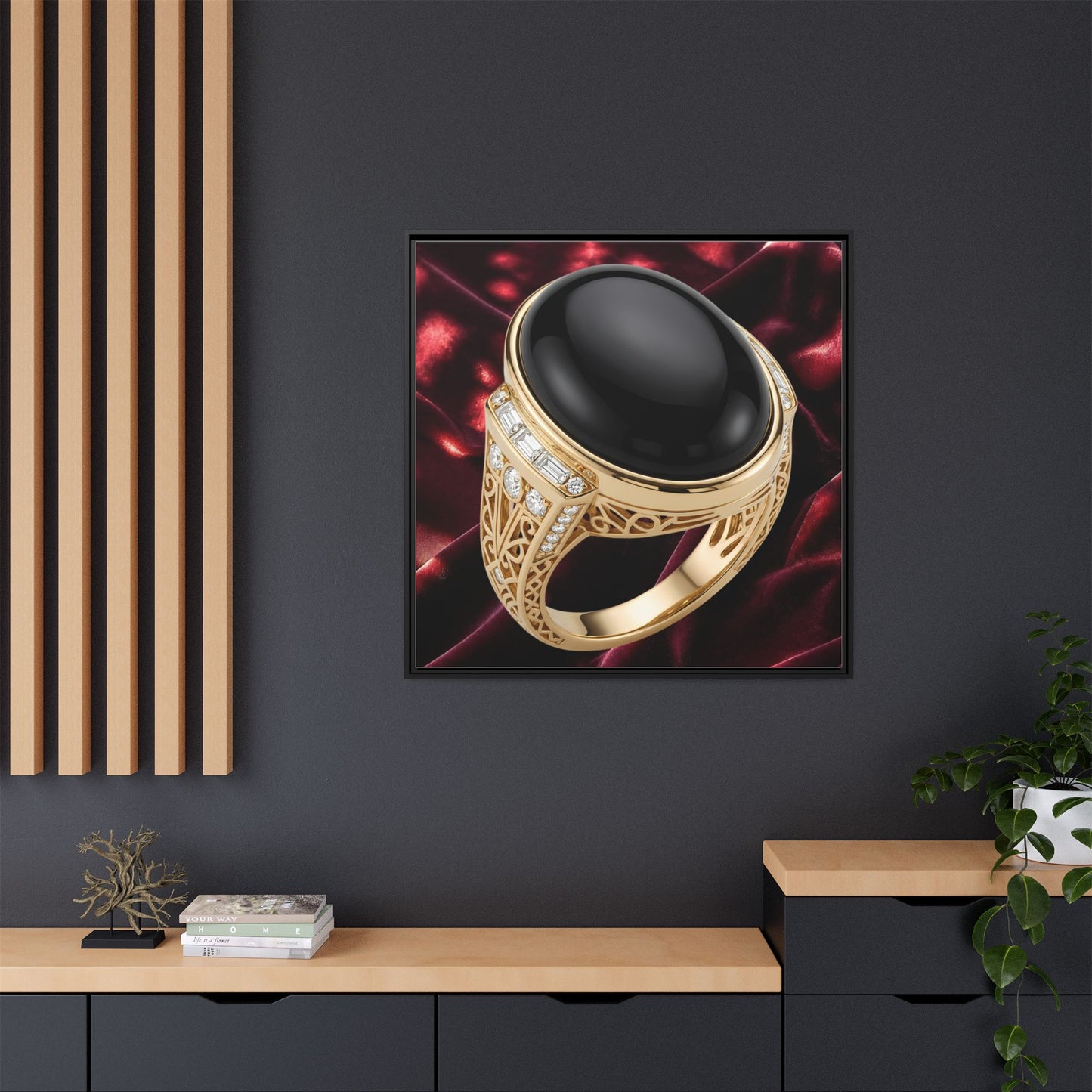 Obsidian Cabochon Canvas