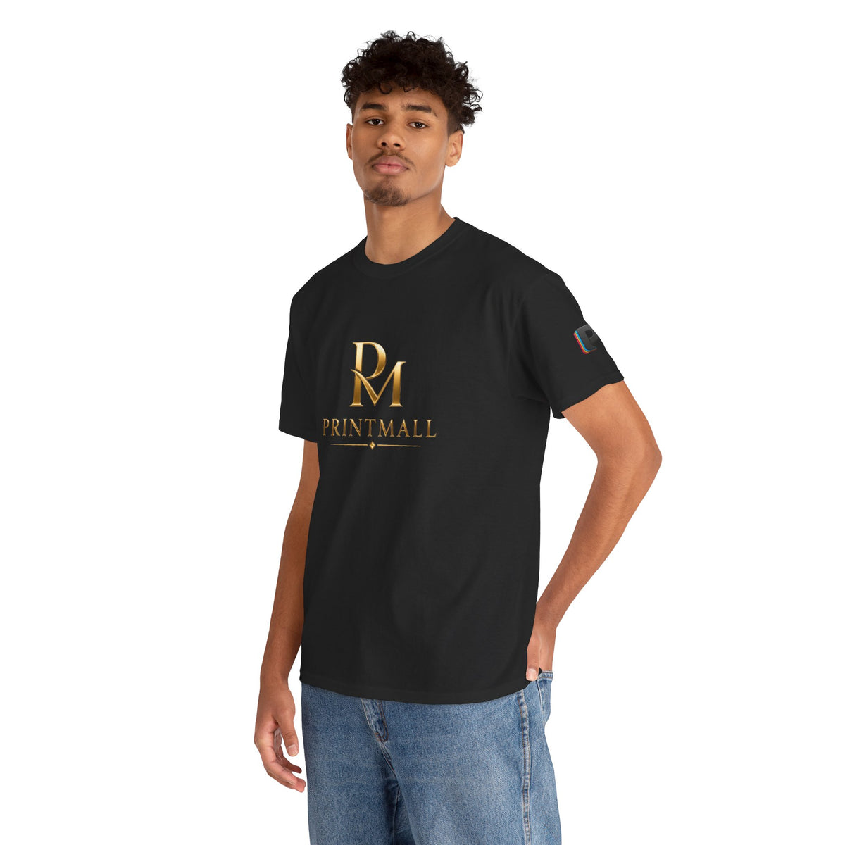 Gold PM Ligature PrintMall Cotton Tee