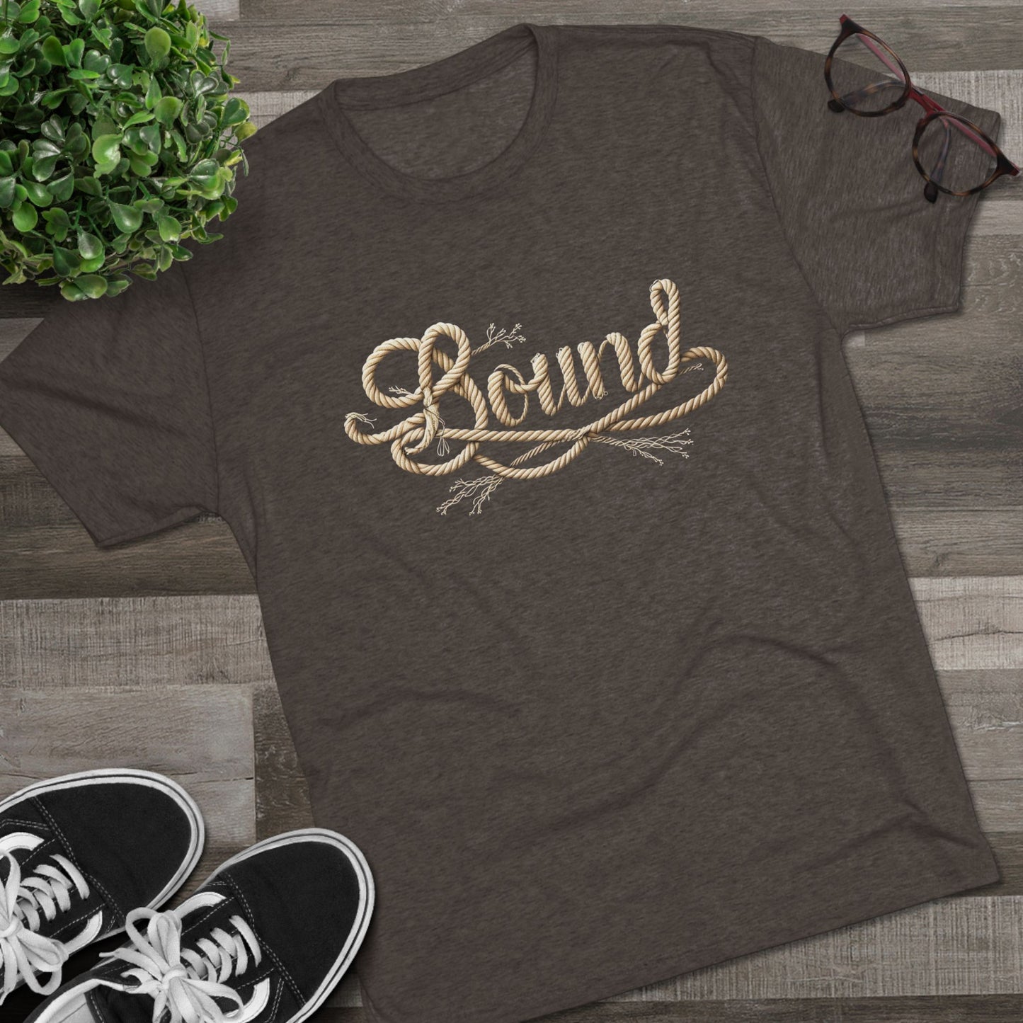 BOUND Rope Script Men’s Tri-Blend T-Shirt