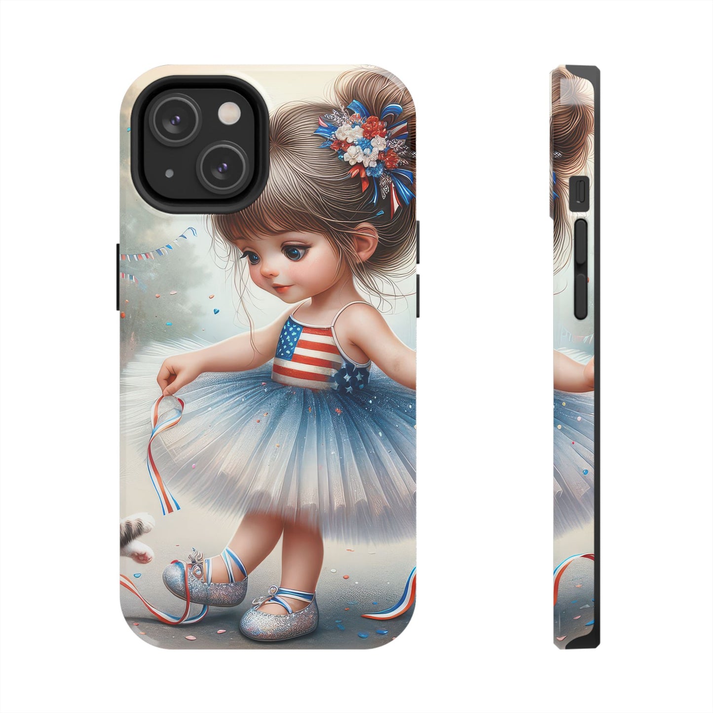 Little Patriot Girl Tough Phone Case