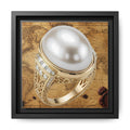 Oval Pearl Ring Framed Canvas