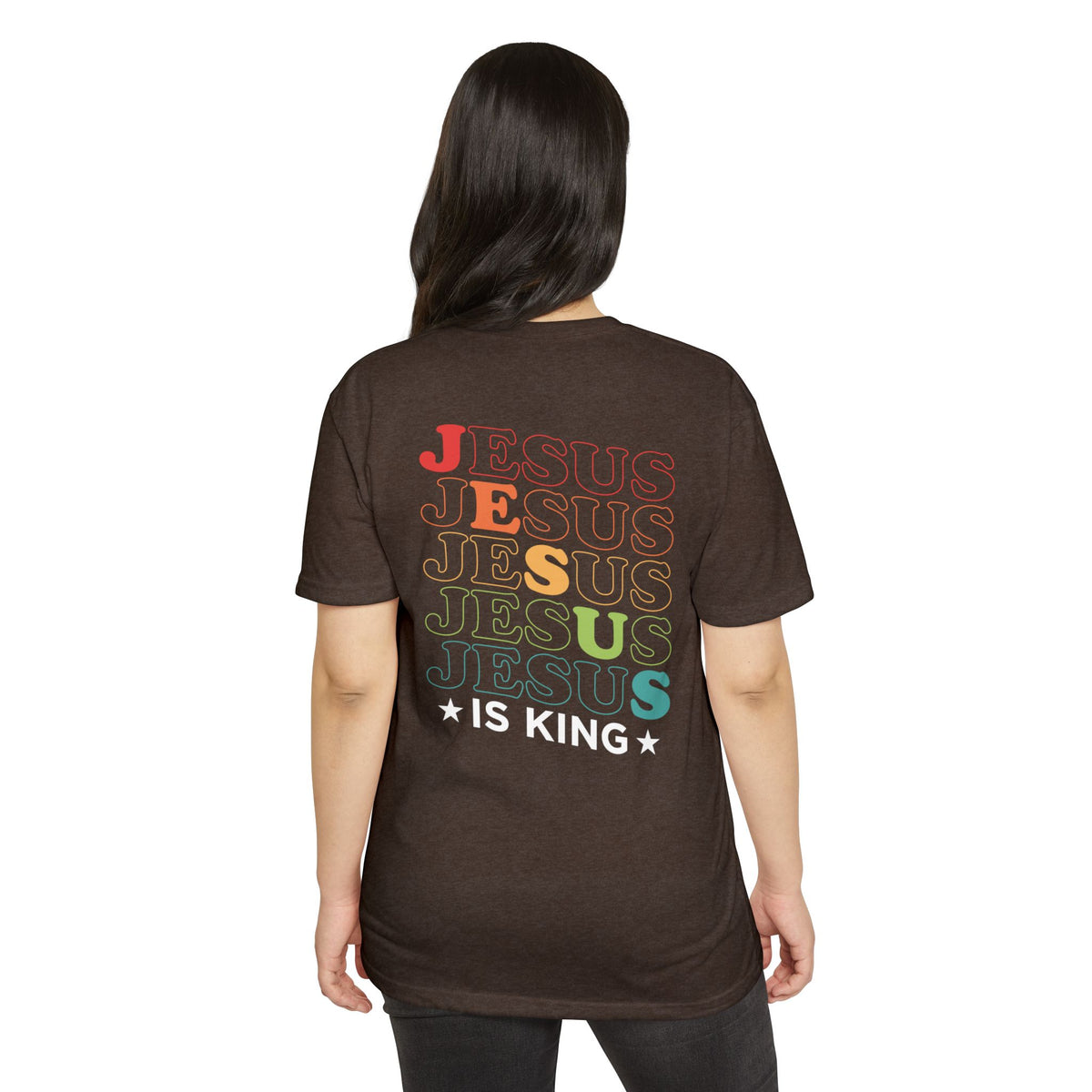 Jesus Is King Stacked Faith Women’s Tee