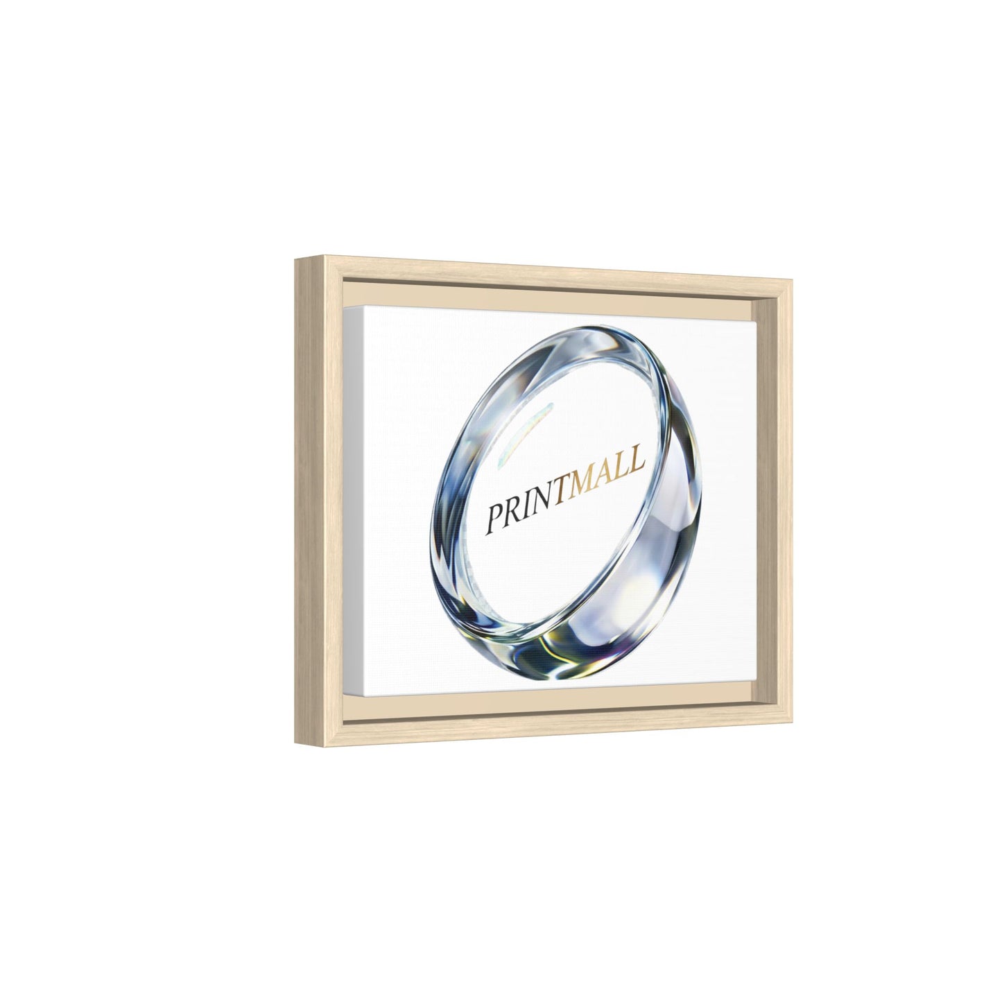 Polished Silver Loop Typography Canvas