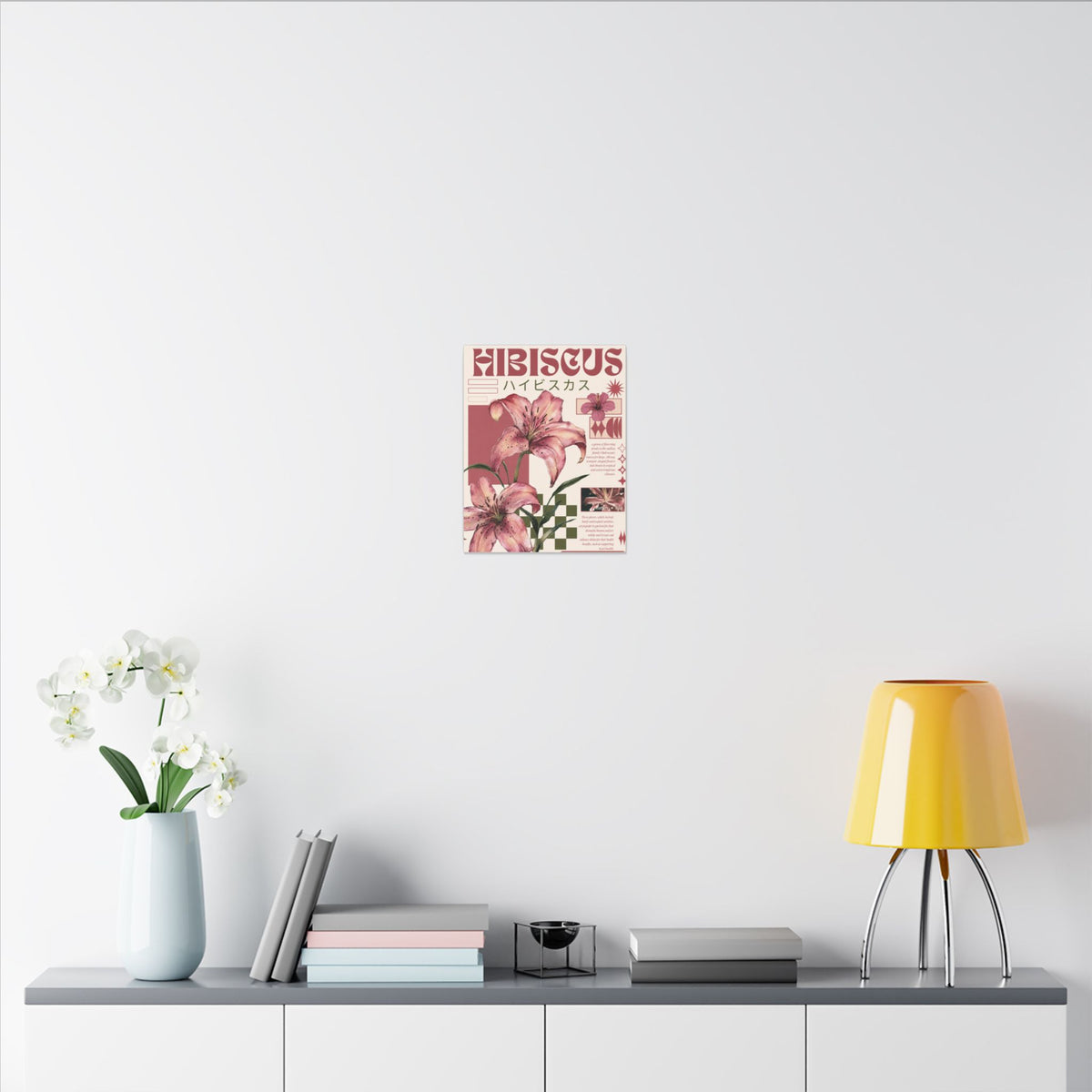 Hibiscus Botanical Matte Canvas Print