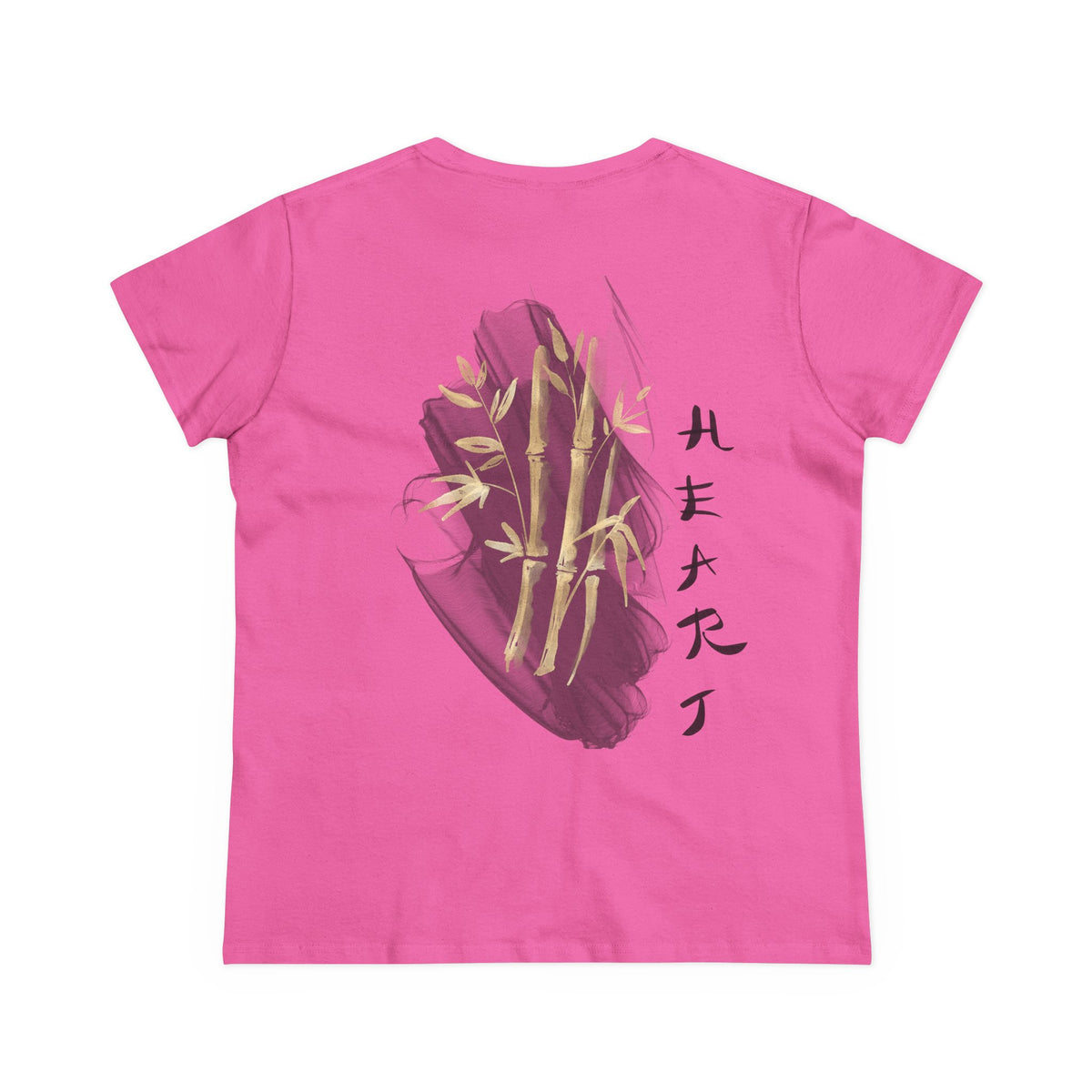 Golden Bamboo Ink Brush Back Print Women’s Tee