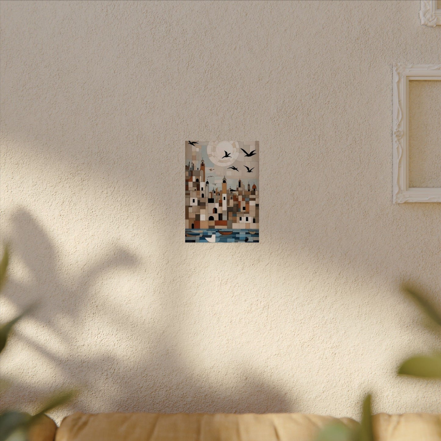 Moonlit Harbour Poster