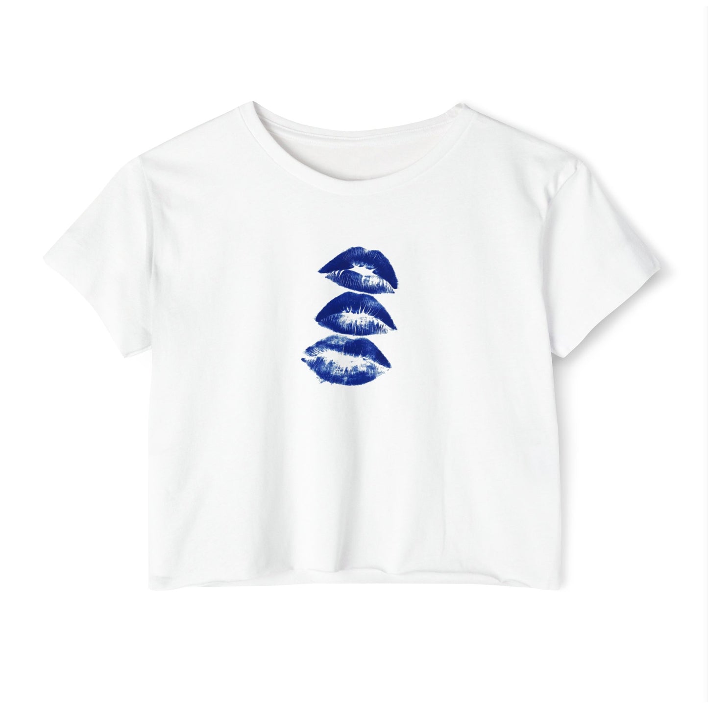 Triple Kiss Print Boxy Tee