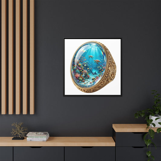 Coral Locket Framed Art