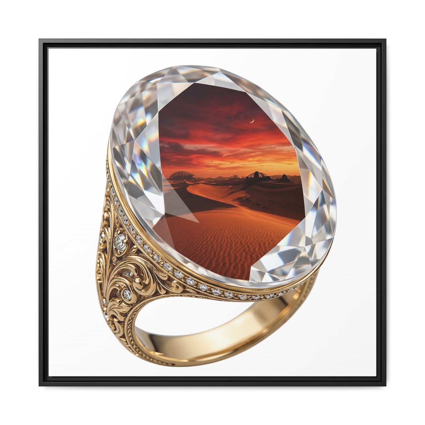 Crimson Horizon Signet Canvas