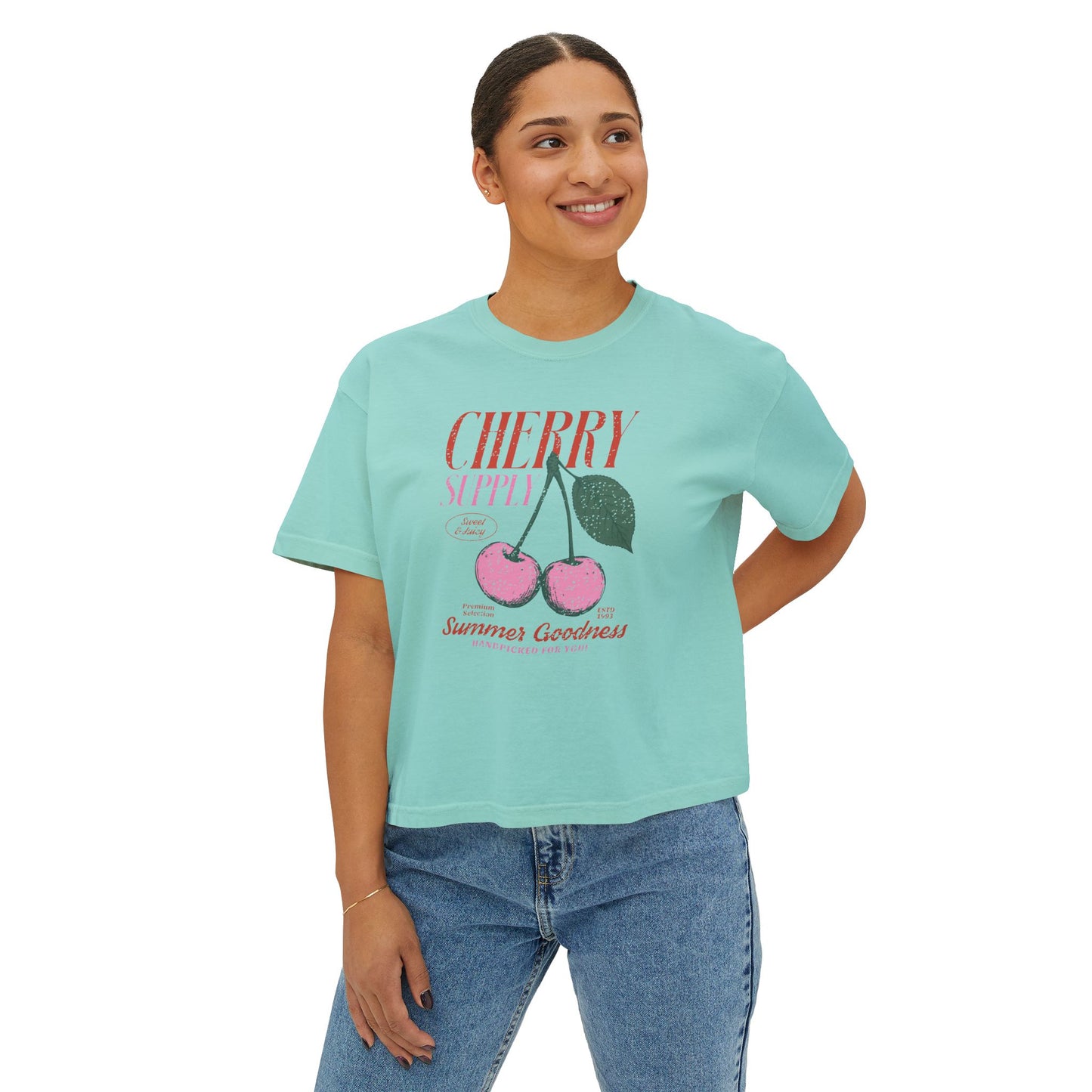 Cherry Graphic Women's Boxy Tee
