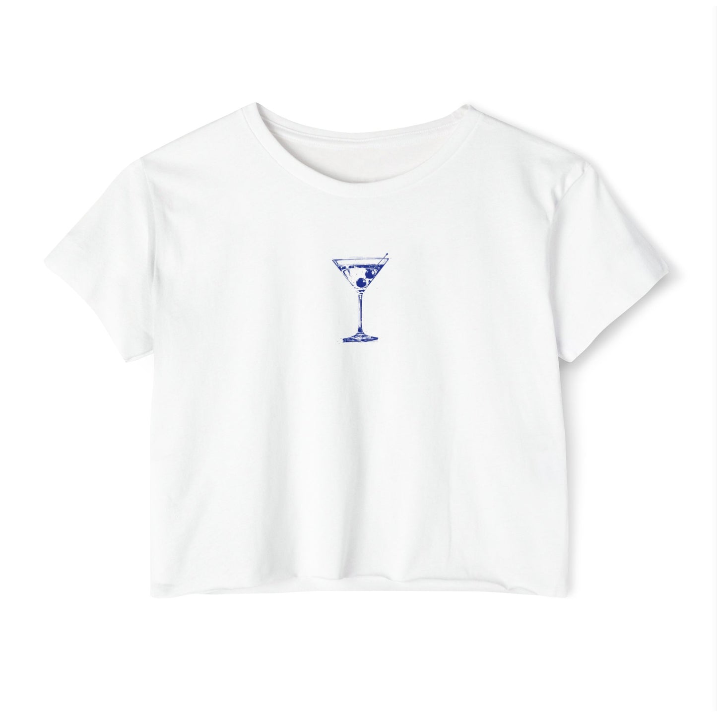 Watercolor Cocktail Glass Boxy Tee