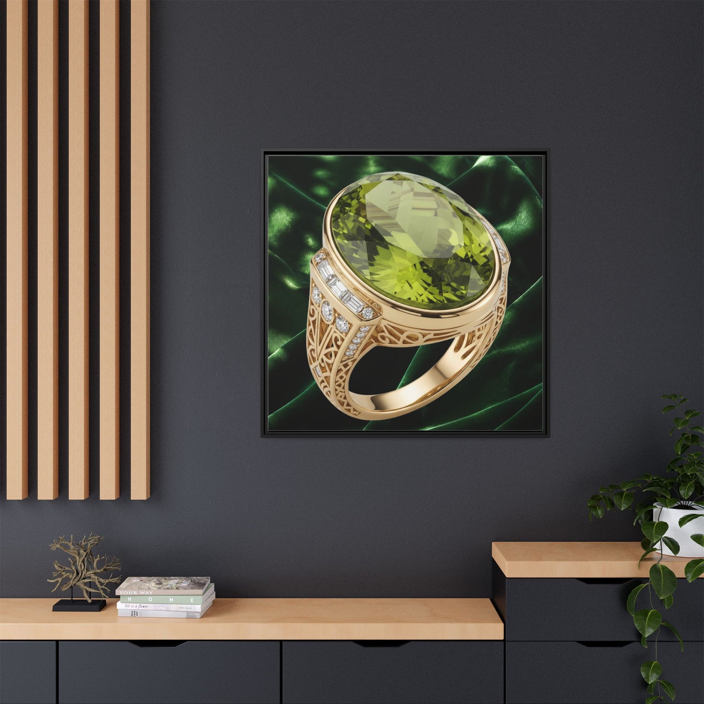 Peridot Verdant Glow Ring Canvas