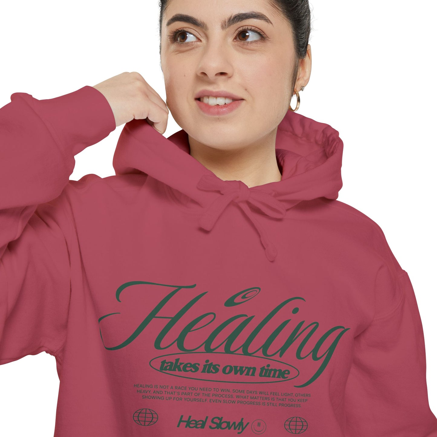 Healing Graphic Garment-Dyed Hoodie