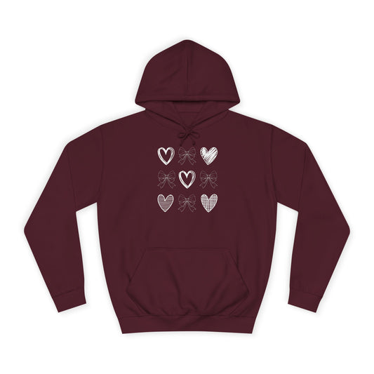 Six Hearts Sketch Hoodie