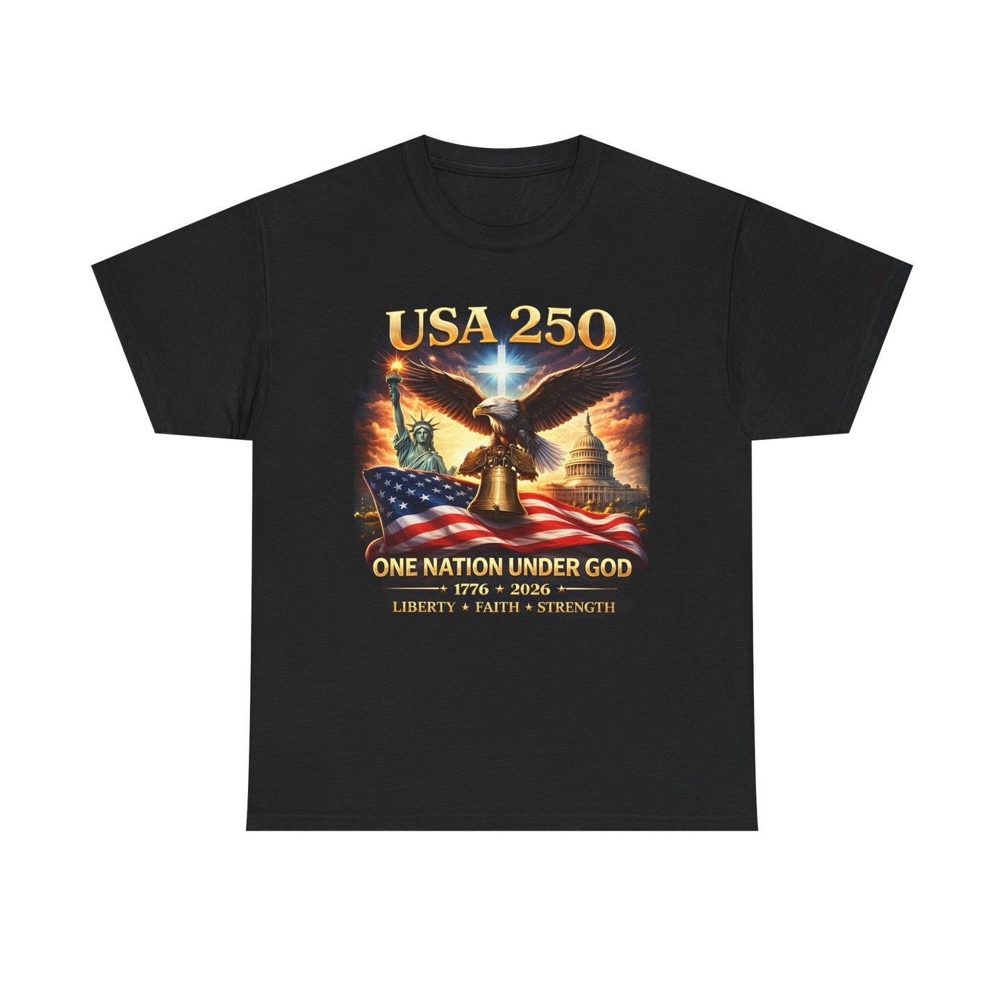 USA 250 Patriotic Tee – One Nation Under God 1776 Shirt