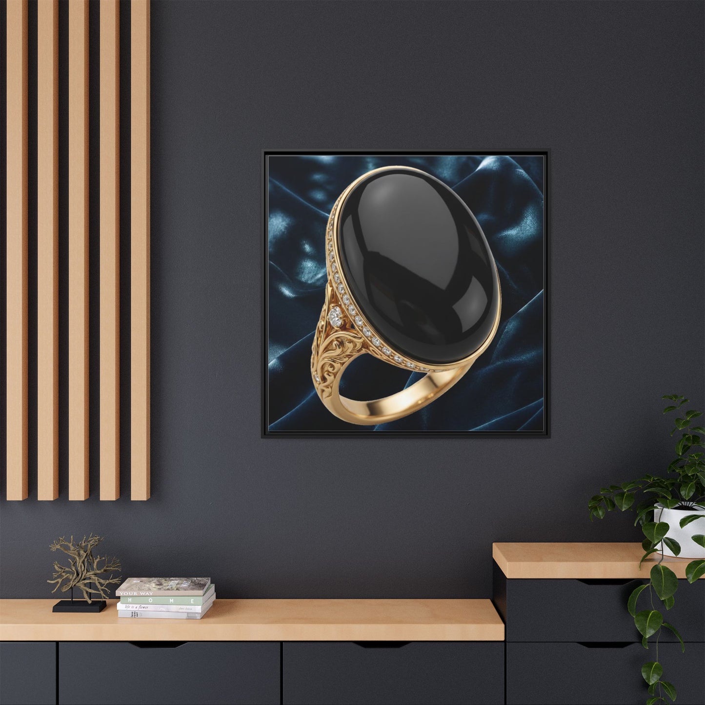 Midnight Onyx Velvet Canvas