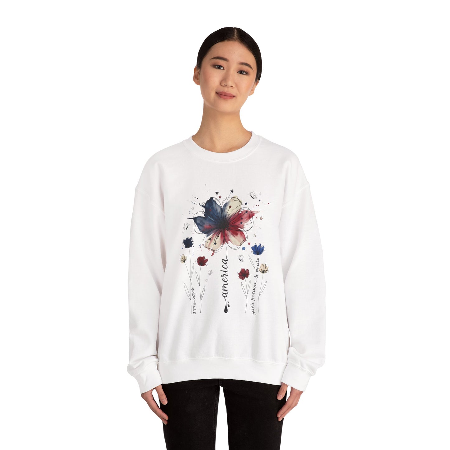 Midnight Bloom Graphic Crewneck Sweatshirt