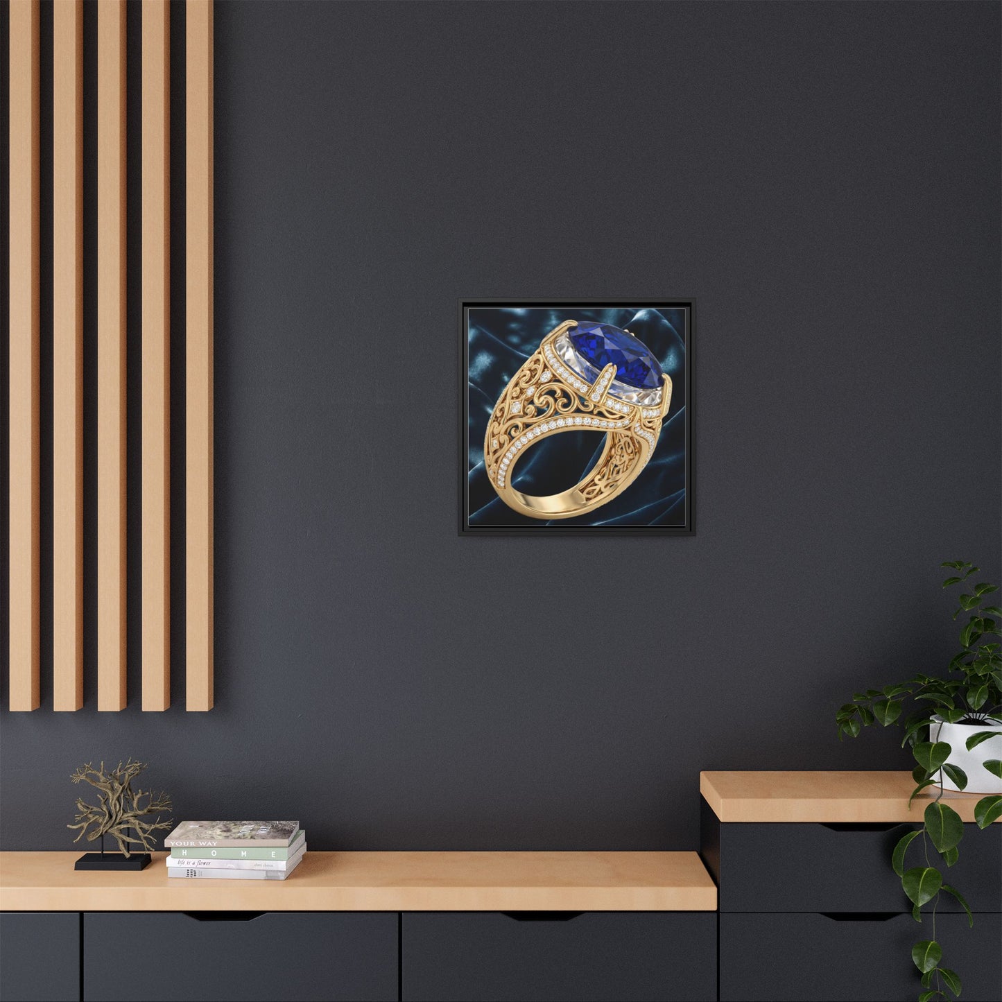 Midnight Sapphire Filigree Ring Canvas