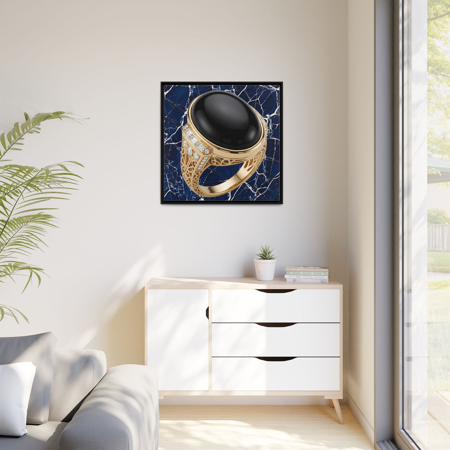 Onyx Cobalt Marble Canvas