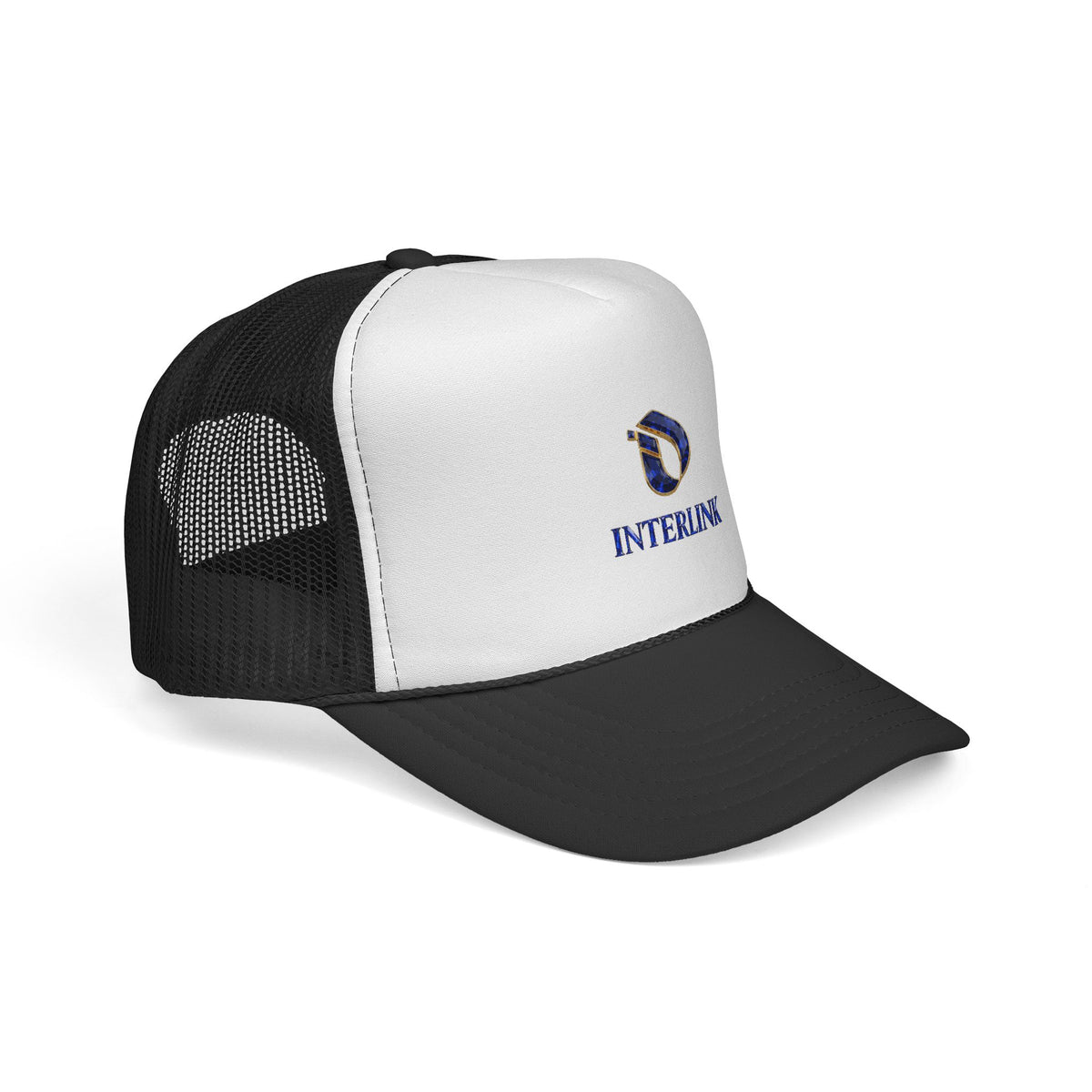 Sapphire Facet Interlink Foam-Front Trucker Cap