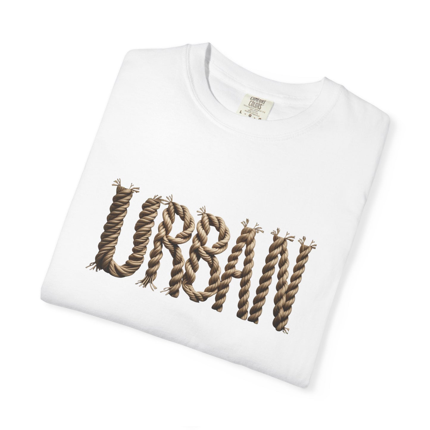 URBAN Woven-Letter Men’s Cotton Tee