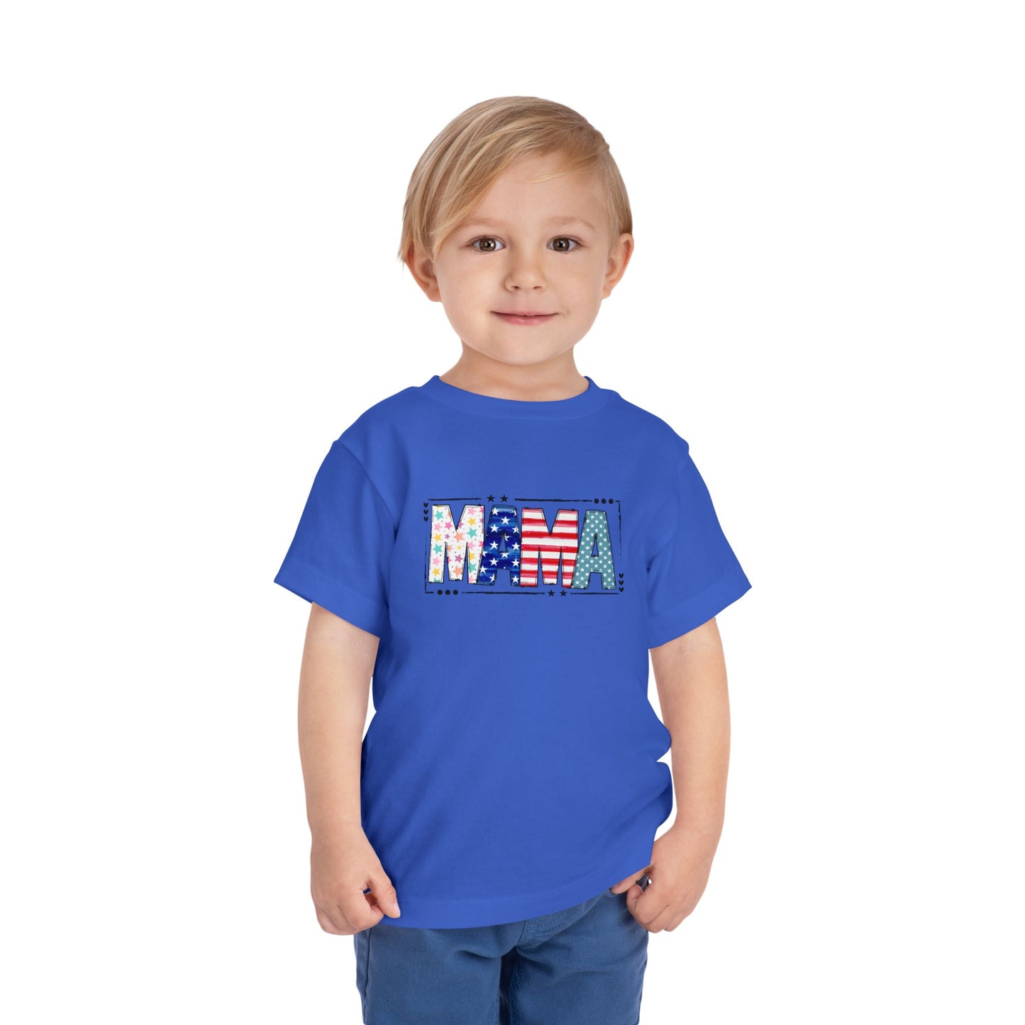 Toddler MAMA Patchwork Stars & Stripes T-Shirt