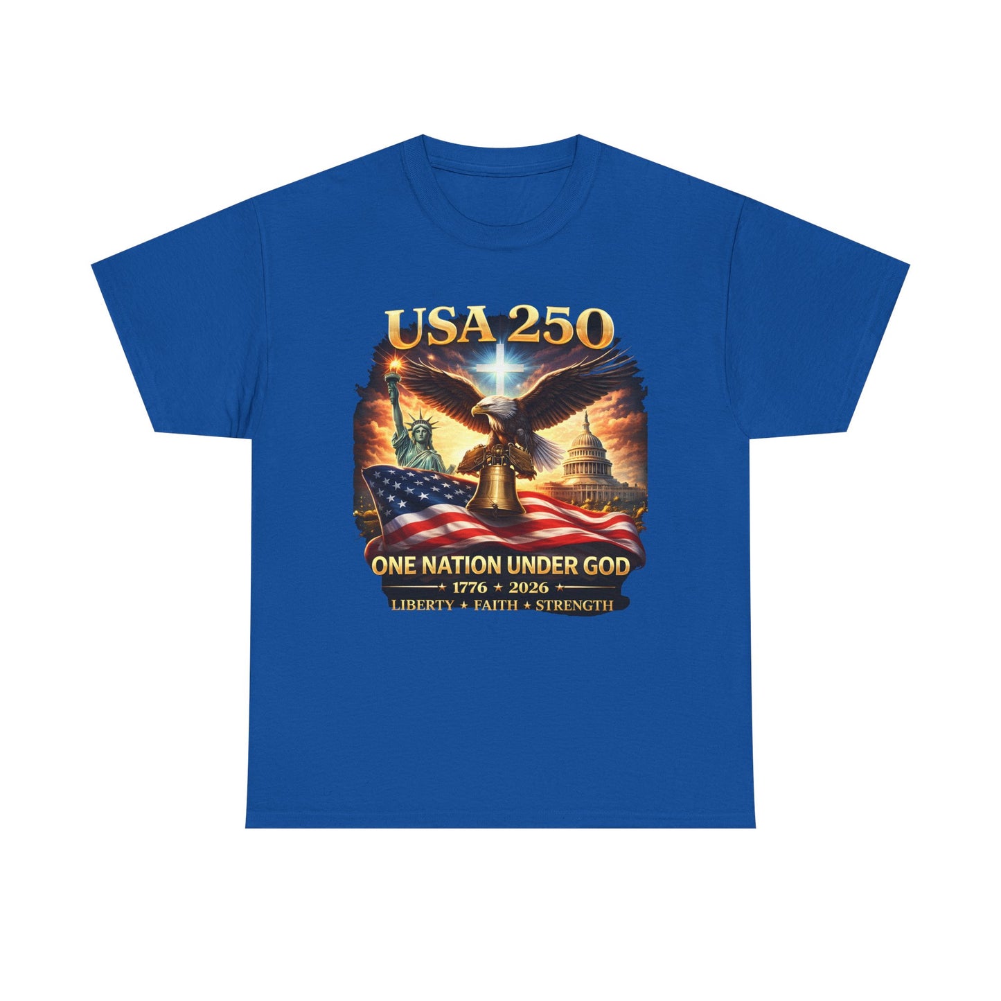 USA 250 Patriotic Tee – One Nation Under God 1776 Shirt
