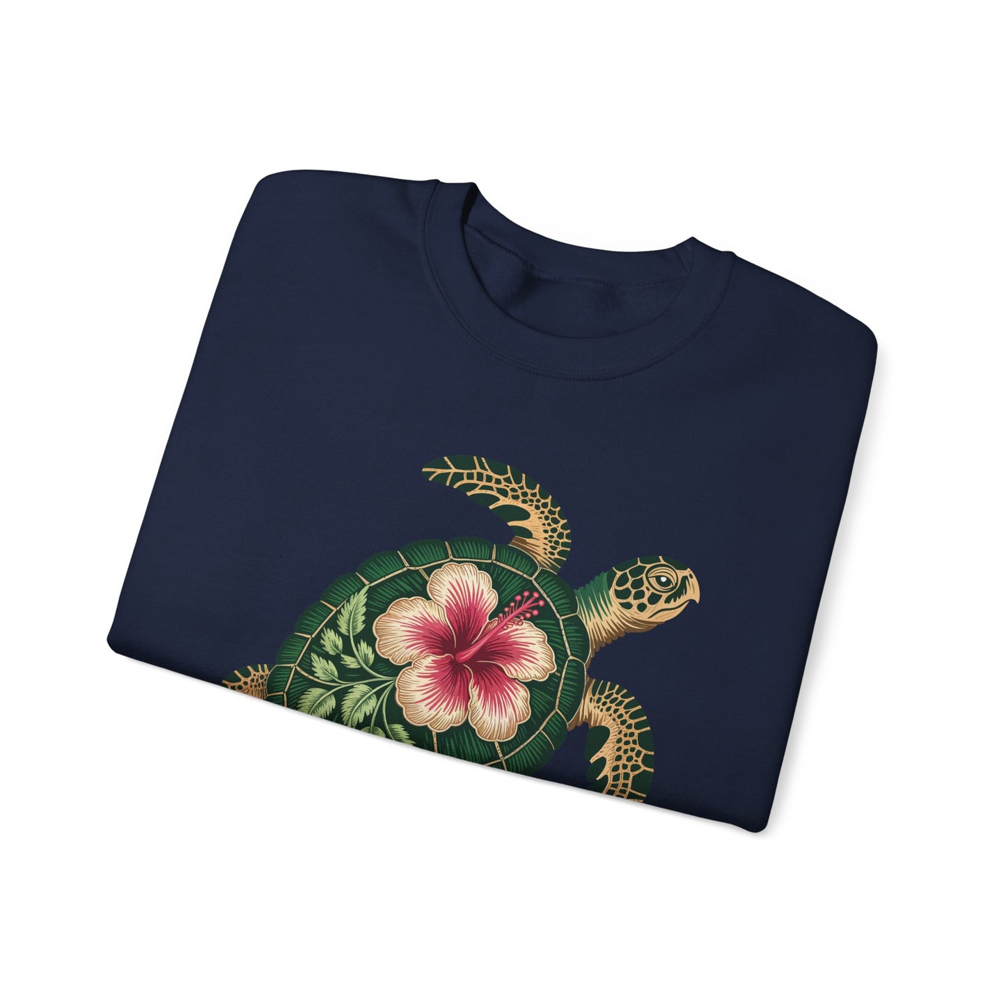 Sea Turtle Floral Graphic Women's Crewneck Sweatshirt