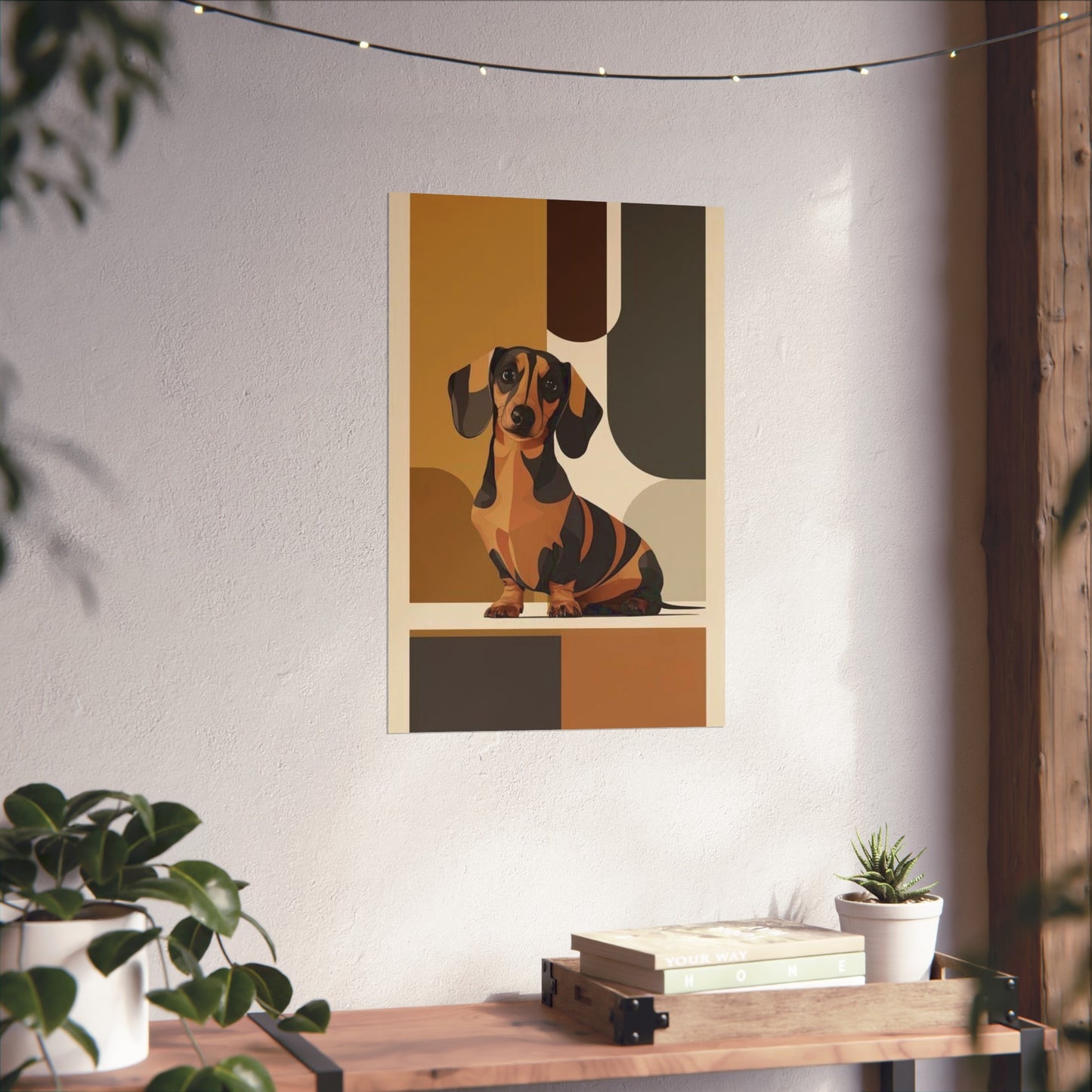 Dachshund Geometry Poster