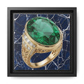 Azure Vein Emerald Canvas