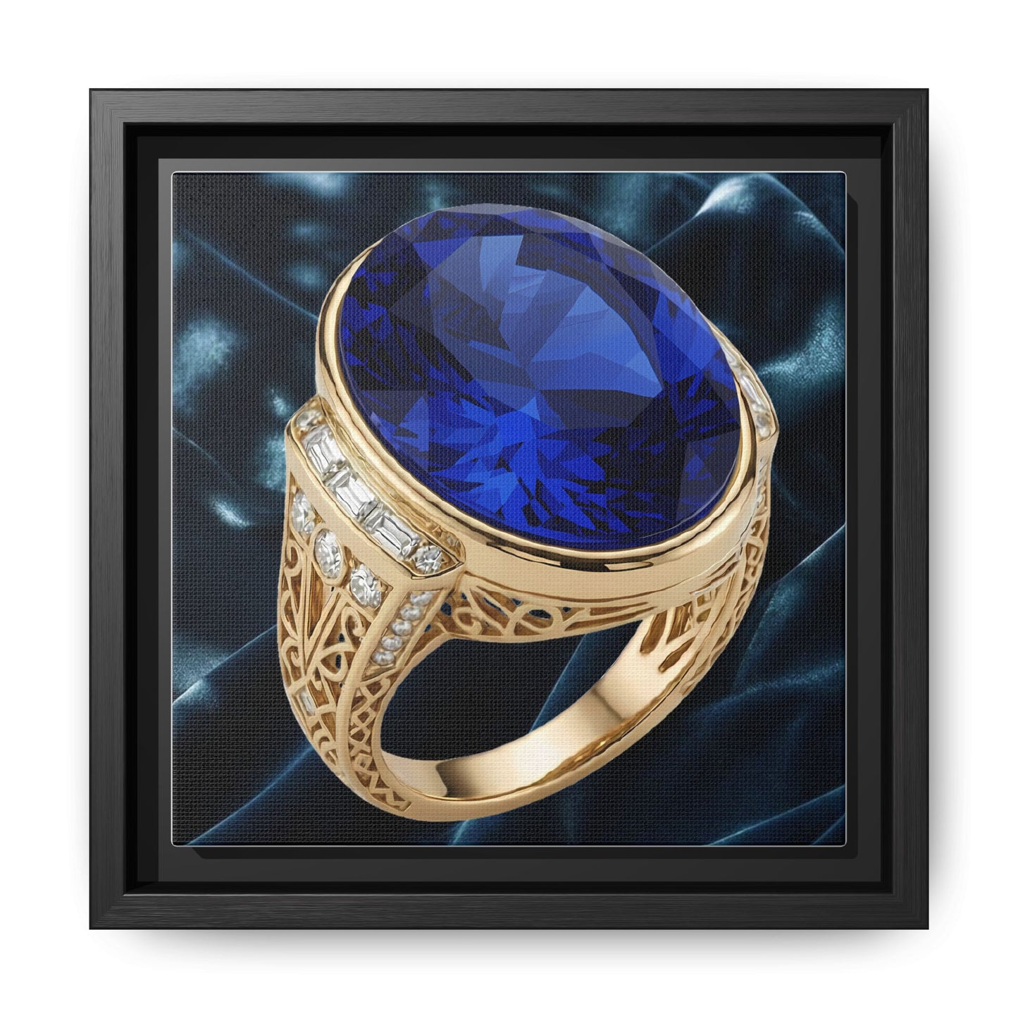 Midnight Sapphire Velvet Canvas