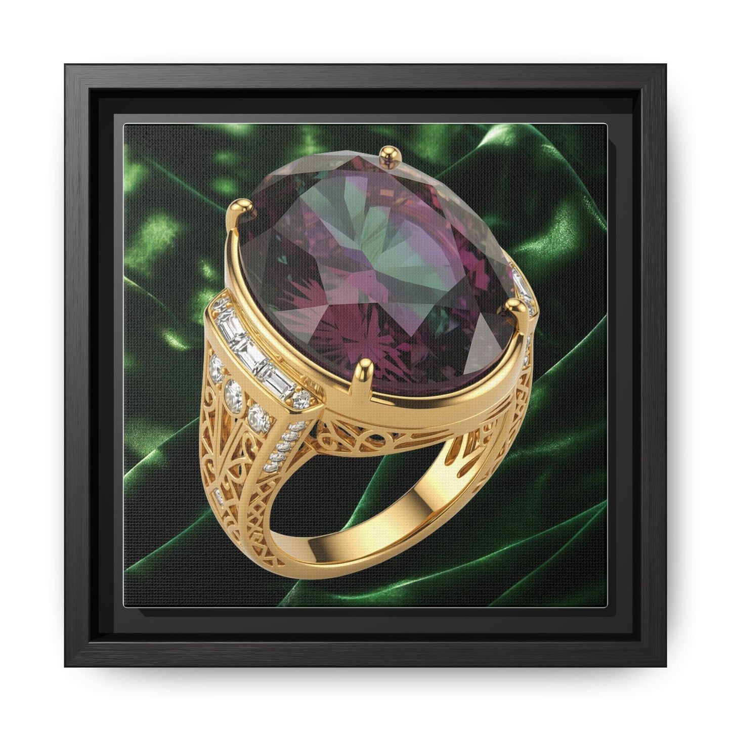 Colour-Shift Alexandrite Ring Framed Canvas