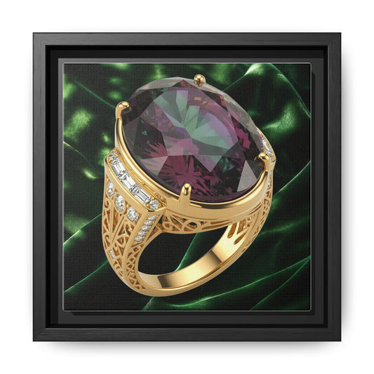 Colour-Shift Alexandrite Ring Framed Canvas