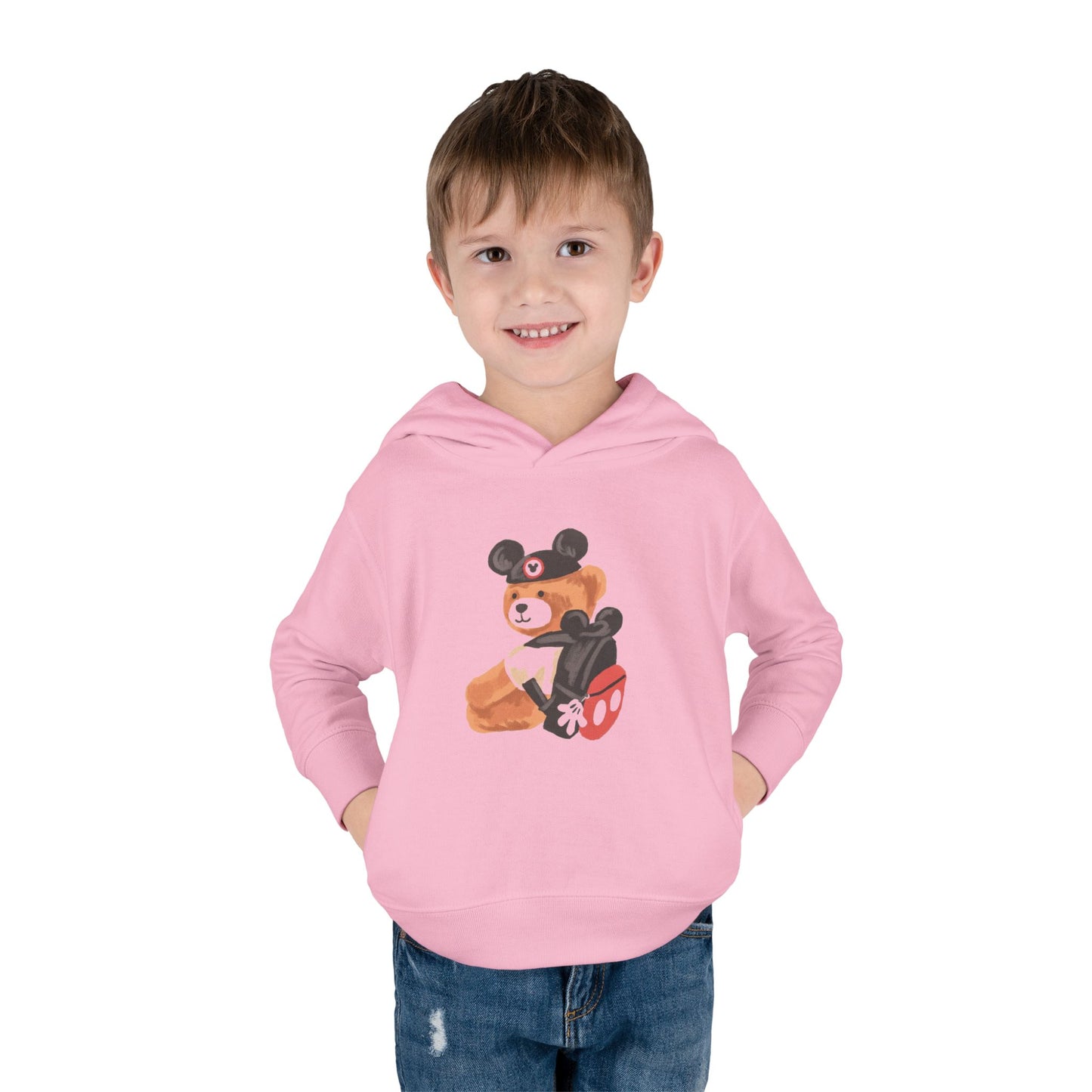 Playful Teddy Bear Toddler Pullover Hoodie