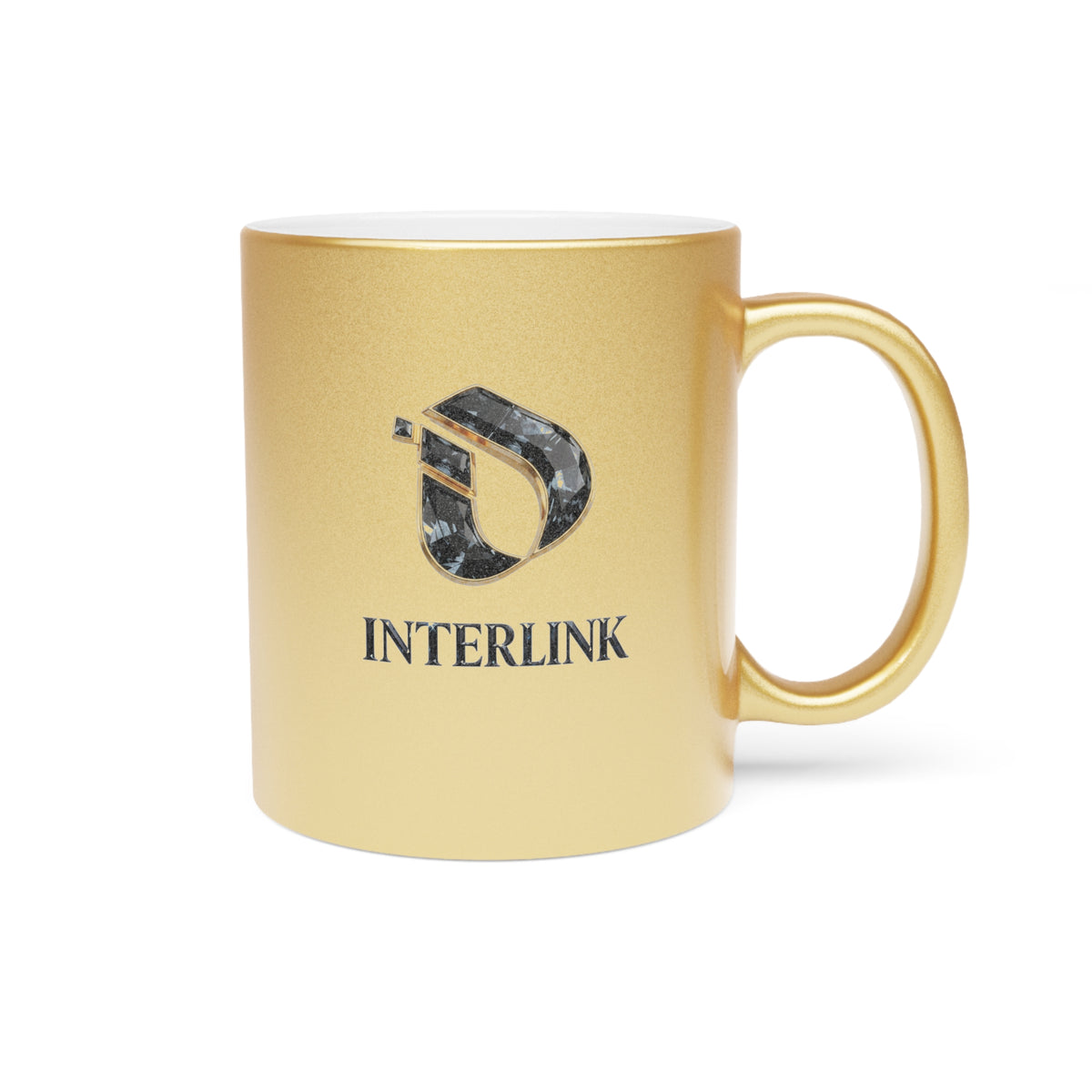 Black Diamond Interlink Metallic-Finish 11oz Ceramic Mug