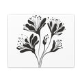 Minimal Black Botanical Canvas Print